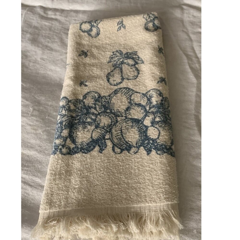 Vintage NOS Leshner French Country Kitchen Terry Cloth Towel USA Cotton flaw